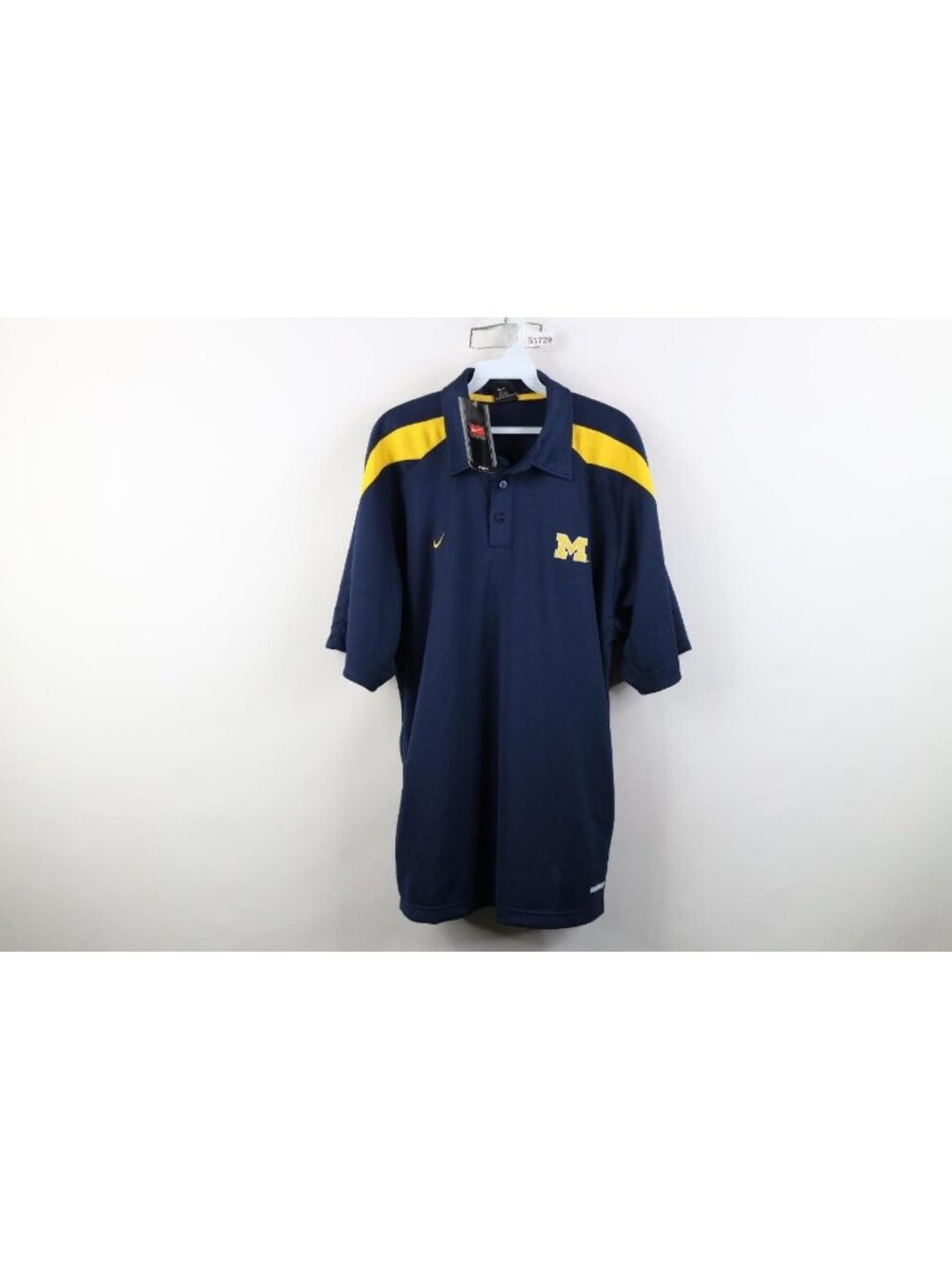 Deadstock Vtg Y2K 2006 Nike Mens Medium University of Michigan Golf Polo Shirt